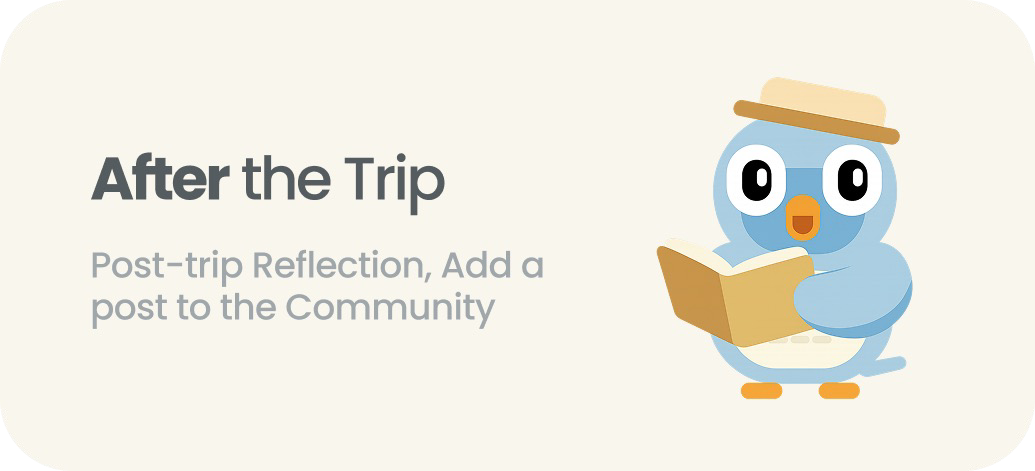 Designathon version: After the Trip card